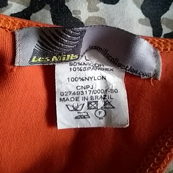 Les Mills Bodystep Orange & Black Tank top large - Picture 3 of 3